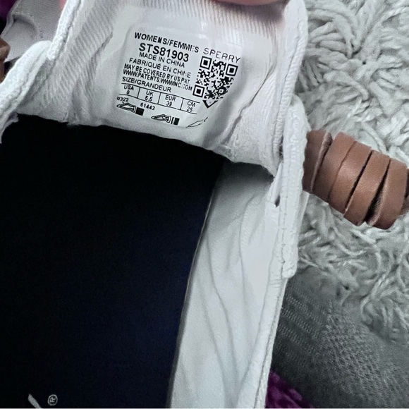 White Sperry Top Sider Boat Shoes - Picture 8 of 9